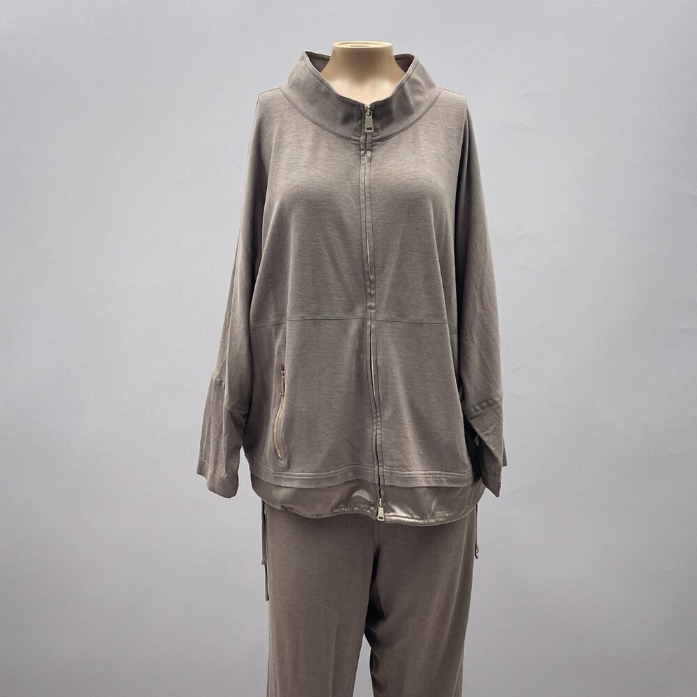 St John Sport Lounge Set Size XL Brown Pants Jacket Casual Relaxed Fit Old Money